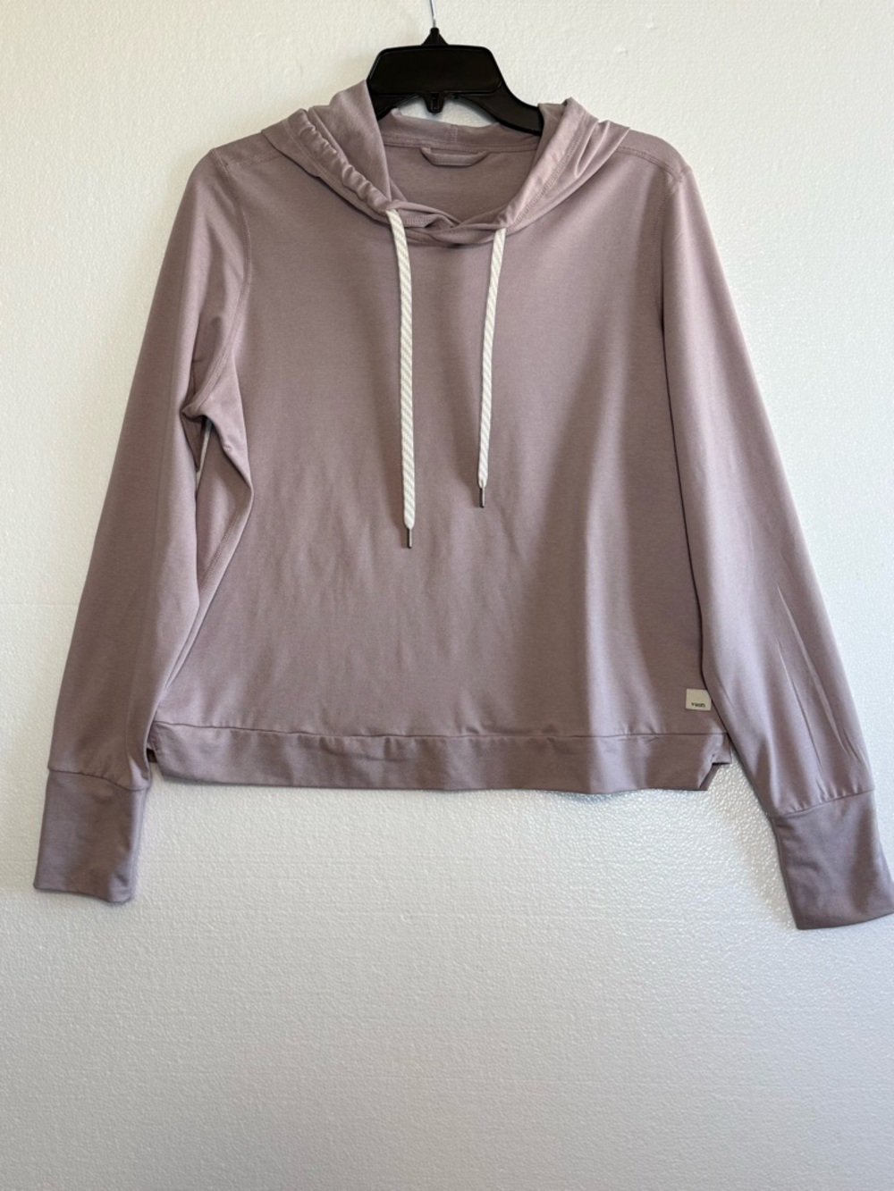 Vuori Halo Essential Hoodie Sweatshirt Pale Pink Relaxed Fit Size Large